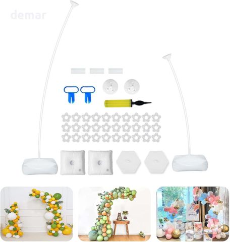 Комплект арка за балони, стойка за колона със свободна огъваща се форма (1,5 м+2,5 м), снимка 1 - Декорация за дома - 46549129