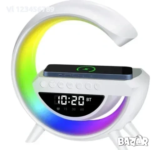 Многофункционална LED лампа с безжично зарядно, снимка 2 - Други - 52122639