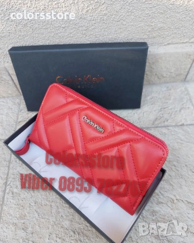 Дамско червено портмоне CK /SG70p