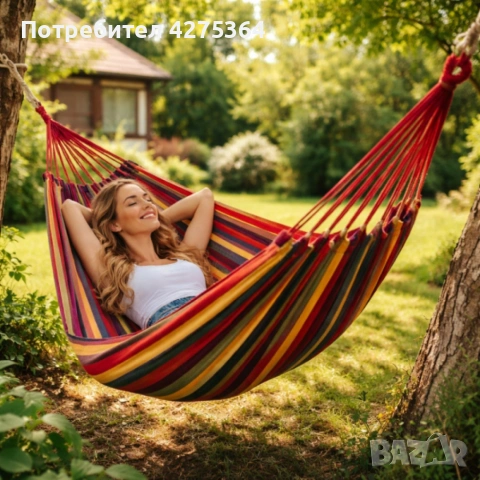 Градиснки червен хамак - идеален за релакс, следобедна дрямка или почивка, снимка 3 - Други - 54054375