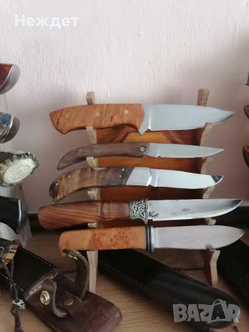 Ножовете са ръчно правени  всеки е от различна стомана и цена.Имат си и кании от 3,5мм телешки бланк, снимка 5 - Ножове - 29145782
