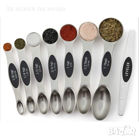 Комплект двустранни мерителни лъжички - 8 части