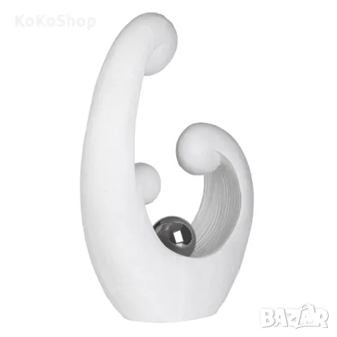 Бяла керамична декорация-32x14x50 см./бяла декорация/, снимка 2 - Декорация за дома - 49859973