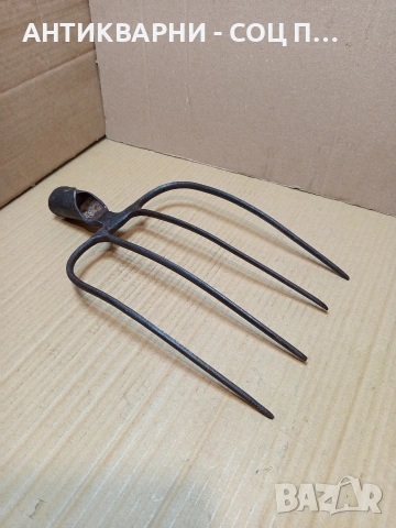 Соц Стара Кована Вила За Сено. НОМЕР 711., снимка 6 - Антикварни и старинни предмети - 53515042