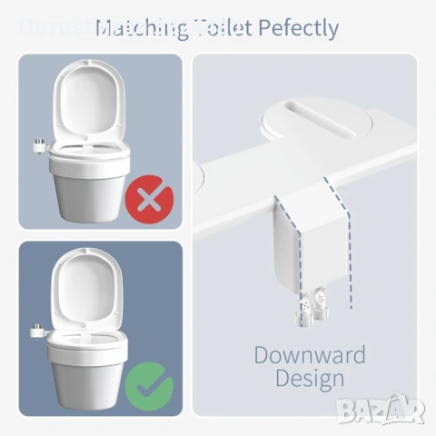 Универсална биде приставка за тоалетна с 2 дюзи 4784, снимка 3 - Други стоки за дома - 53237184