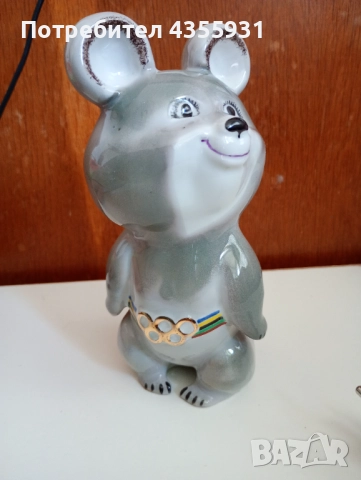 Голямо Мече Миша Олимпиада 1980 порцелан 