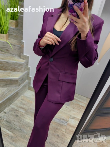 Лилав дамски костюм, снимка 6 - Костюми - 53082661
