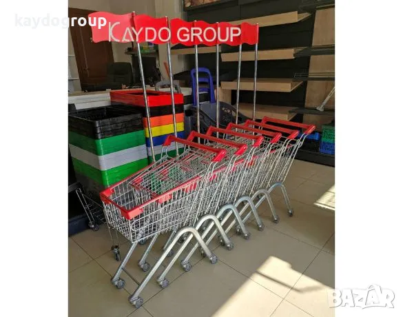 Метална количка за пазаруване,20л, с флаг! (детска), снимка 5 - Оборудване за магазин - 50296661