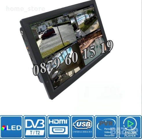 Преносим телевизор 10 инча, портативен цифров телевизор 10 инча 12v / 220v, снимка 5 - Телевизори - 52545296