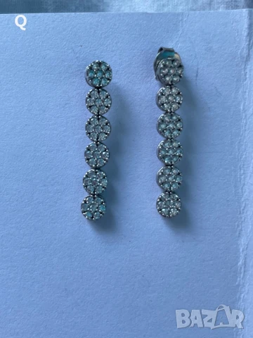 Сребърни обеци, три вида с камъчета,проба 925 (11), снимка 7 - Обеци - 50965658