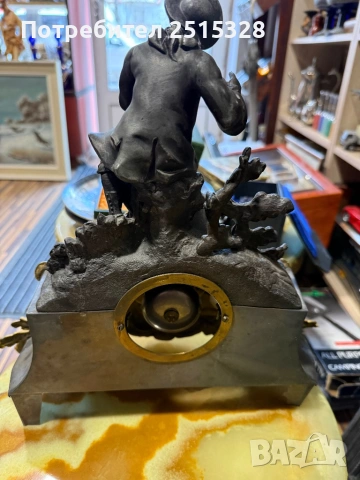 красив стар немски каминен часовник, снимка 2 - Антикварни и старинни предмети - 53997094