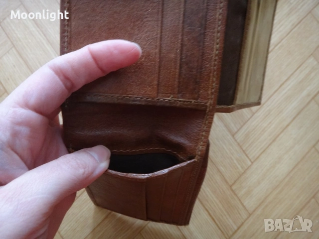 Нов кафяв мъжки кожен портфейл, портмоне от естествена кожа, снимка 7 - Портфейли, портмонета - 53134765