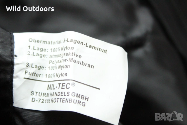 MIL-TEC - водоустойчиво тактическо яке, размер L, снимка 5 - Екипировка - 54045644