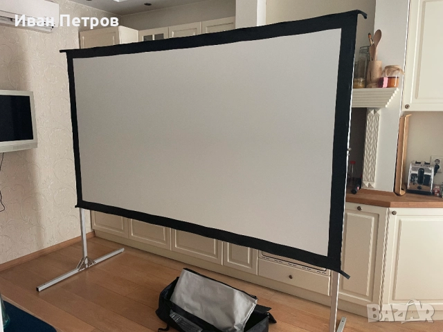 EliteScreen Yardmaster - 100" 4К екран за проектор ЧИСТО НОВ!, снимка 4 - Плейъри, домашно кино, прожектори - 52752147