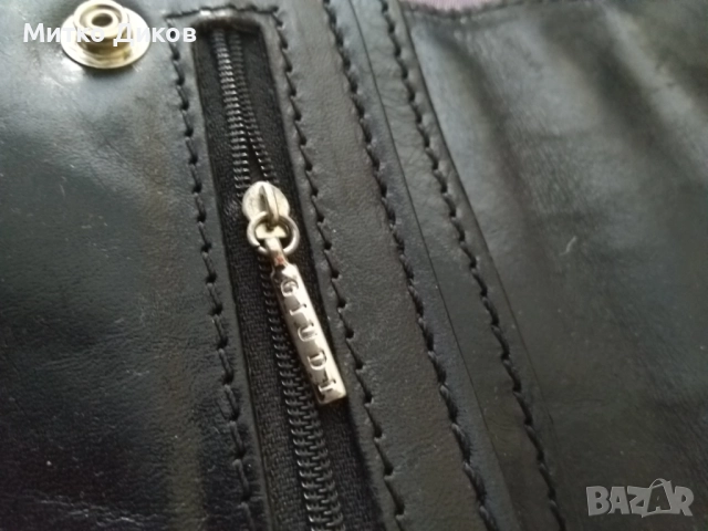 Чанта за ръка борсета с много прегради маркова италианска на Giudi естествена кожа 250х185мм, снимка 12 - Чанти - 51721659