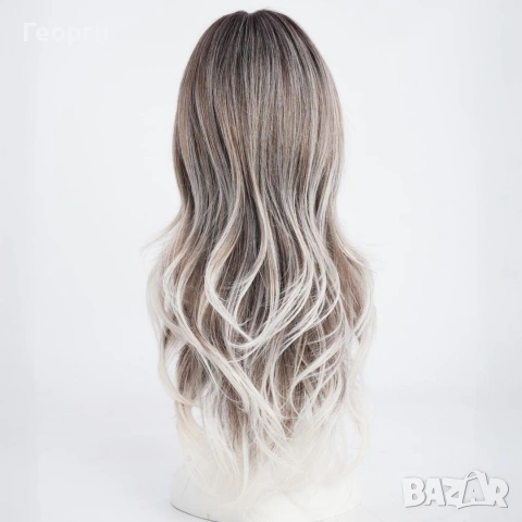 Дълга вълниста синтетична перука, снимка 3 - Аксесоари за коса - 53275950
