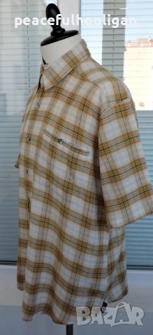 Salewa -страхотна мъжка карирана риза за туризъм с къс ръкав размер XL , снимка 8 - Ризи - 51475487