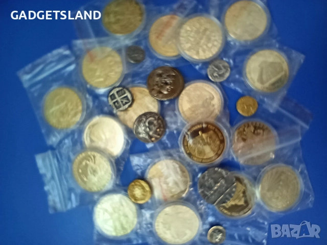 Голям Лот позлатени, колекционерски монети и реплики на Римски монети