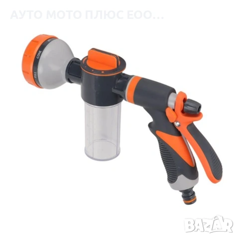 Пистолет за маркуч с контейнер за пяна - 8 режима, снимка 3 - Напояване - 54235436