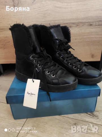 Pepe Jeans нови високи кецове 38 номер, снимка 4 - Кецове - 41419115