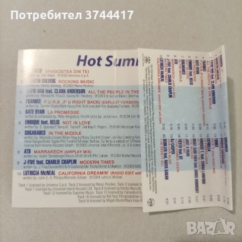 Оригинална аудио касета Hot Sammer Hits 2004, снимка 5 - Аудио касети - 45402662