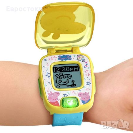 Детски часовник VTech Peppa Pig, интерактивна играчка образователен часовник Пепа Пиг, снимка 2 - Образователни игри - 45604783