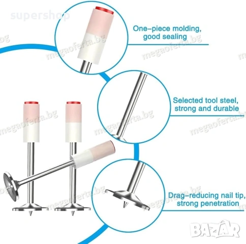 Професионални Стоманени Пирони 100бр. за Пистолет за Нитове, снимка 6 - Други инструменти - 53849185