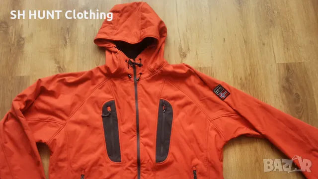 NOR WEAR Softshell Jacket размер XXL суичър вятърно устойчив - 1799, снимка 3 - Екипировка - 49540337