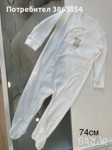 НОВИ ромпъри за момчета и момичета, 6/9; 74см, снимка 8 - Бебешки гащеризони - 52016759