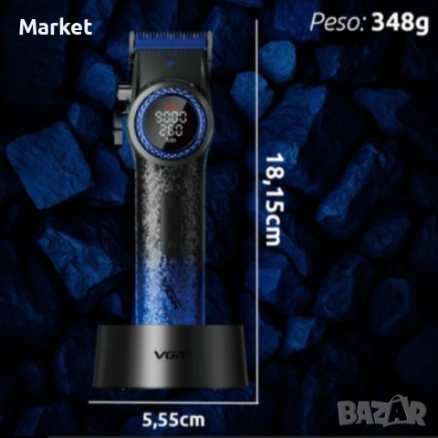 Професионална машинка за подстригване VGR PRO V-001 Blue Edition 3109, снимка 2 - Друга електроника - 52806252