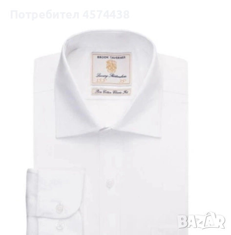 Оригинална Мъжка Риза Brook Taverner Chelsea с Дълъг Ръкав, снимка 3 - Ризи - 52505811
