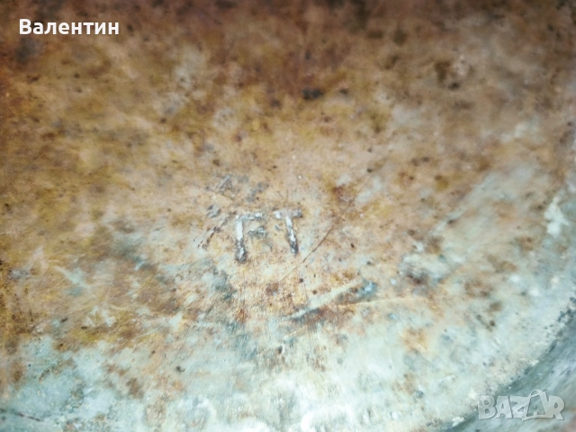 Стара бакърена тава с ПЕЧАТ, снимка 4 - Антикварни и старинни предмети - 52540116