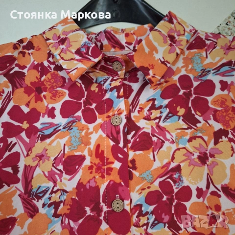 Пролетна ризка с къс ръкав, снимка 2 - Ризи - 53721076