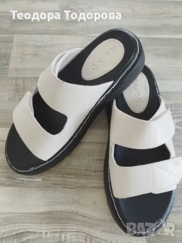 Дамски бежови чехли NA-KD, снимка 1