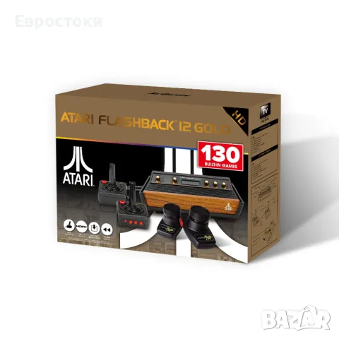 Atari Flashback 12 Gold, конзола за ретро игри, вградени 130 класически игри, снимка 1 - Други игри и конзоли - 47485623