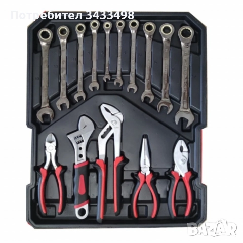 Професионален куфар с инструменти IF Tools BLACK GOLD 2024 – 599 части, CR-V стомана, снимка 5 - Куфари с инструменти - 51952759