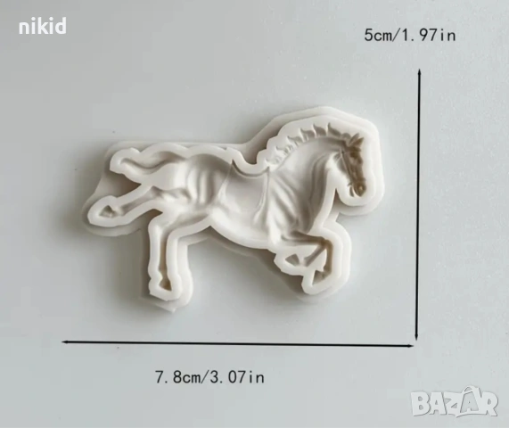 Кон свити крака силиконов молд форма фондан шоколад гипс декор украса, снимка 2 - Форми - 53978563