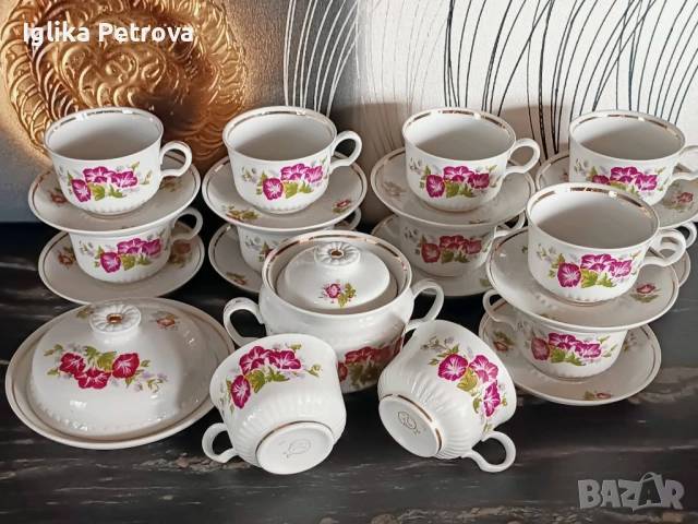 Руски сервиз за чай , снимка 9 - Антикварни и старинни предмети - 54126556