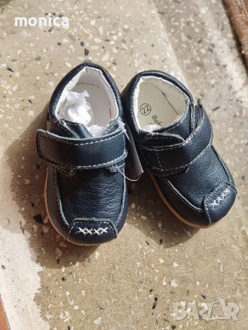 Детски обувки естествена кожа 22 номер тъмно сини за момче нови, снимка 8 - Детски обувки - 45116888
