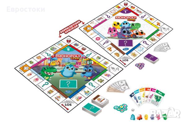 Настолна игра Hasbro Monopoly Junior, за игри и обучение, немска версия, снимка 6 - Настолни игри - 45650516