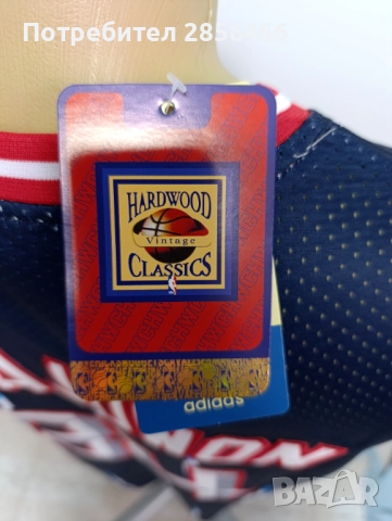 Мъжки потник Adidas Houston Rockets Hakeem Olajuwon размер XL, снимка 6 - Тениски - 52365462