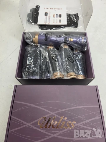 UKLISS Стилизатор за коса 6в1 - йонен сешоар, въздушна маша за къдрици, снимка 10 - Сешоари - 51262210