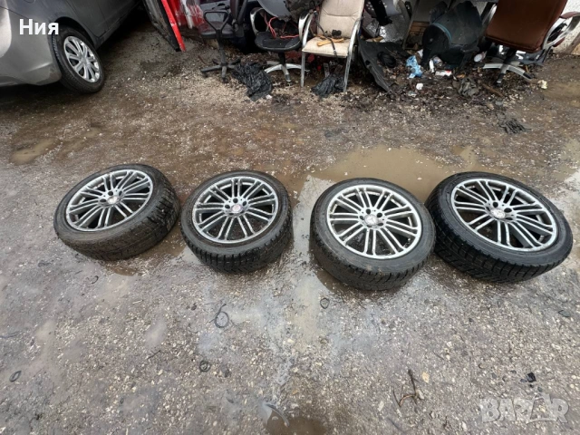 Оригинални 17" джанти Mercedes 5x112 + гуми 225/45 R17, снимка 3 - Части - 53506738