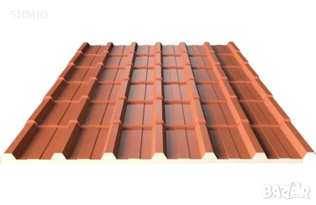 Покривен сандвич панел тип керемида, снимка 2 - Изолации - 50055161