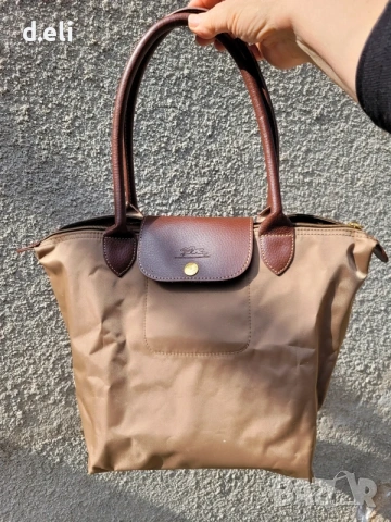 Longchamp Original 100% Кожа Страхотен голям сак, снимка 14 - Сакове - 49463627