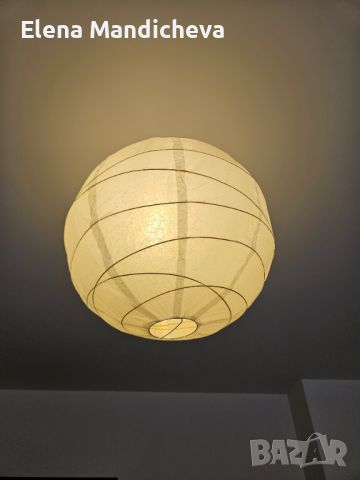Абажур Хартиена Лампа декоративна лампа бонус филтър за косми в пране, снимка 1 - Лампи за таван - 46431143