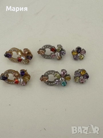 3 чифта сребърни (925) обеци модел Булгари “Bvlgari“, снимка 2 - Обеци - 52468179