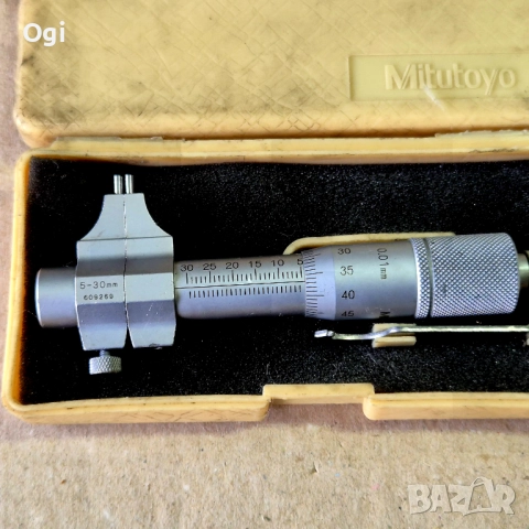 Микрометър вътромер двуточков  Mitutoyo , снимка 7 - Шублери - 52505575