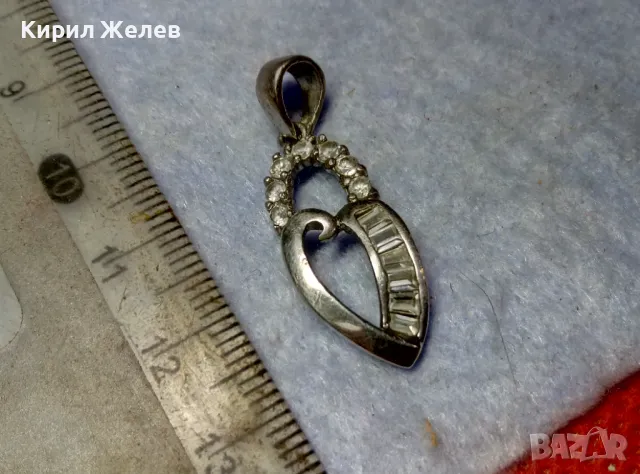 РАЗКОШЕН СКЪПОЦЕНЕН СРЕБЪРЕН МЕДАЛЬОН СРЕБРО 925 с БЯЛА ПОЗЛАТА ФАСЕТИРАН МОЙСАТИН и ЦИРКОНИ 19417, снимка 11 - Колиета, медальони, синджири - 49682618