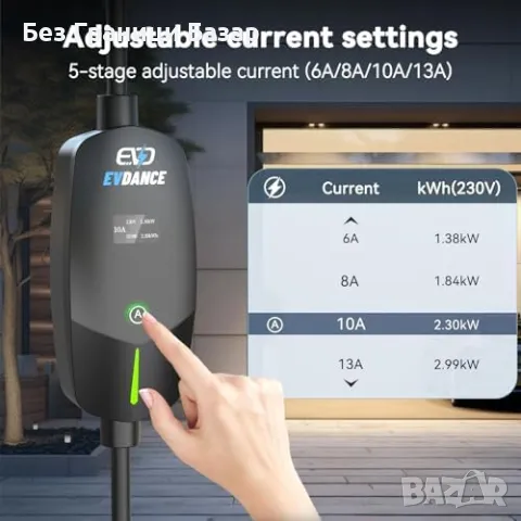 Ново Зарядно за електромобили Type 2 | 6-13A | Дълъг кабел | Безопасно, снимка 2 - Друга електроника - 49289893